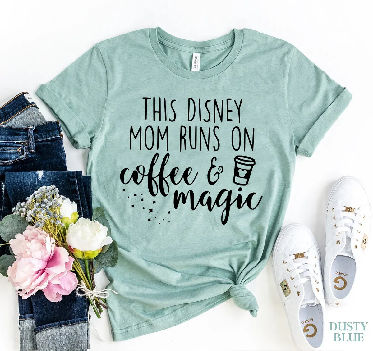 This Mom Runs On Coffee And Magic T-shirt - Trustymall