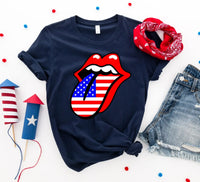 USA Lips 4th of July T-shirt - Trustymall