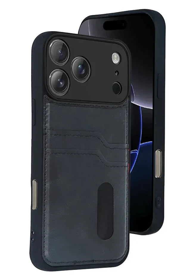 iPhone 17 Pro Max Leather Wallet Case with Card Slots Cover Phone Case - Trustymall