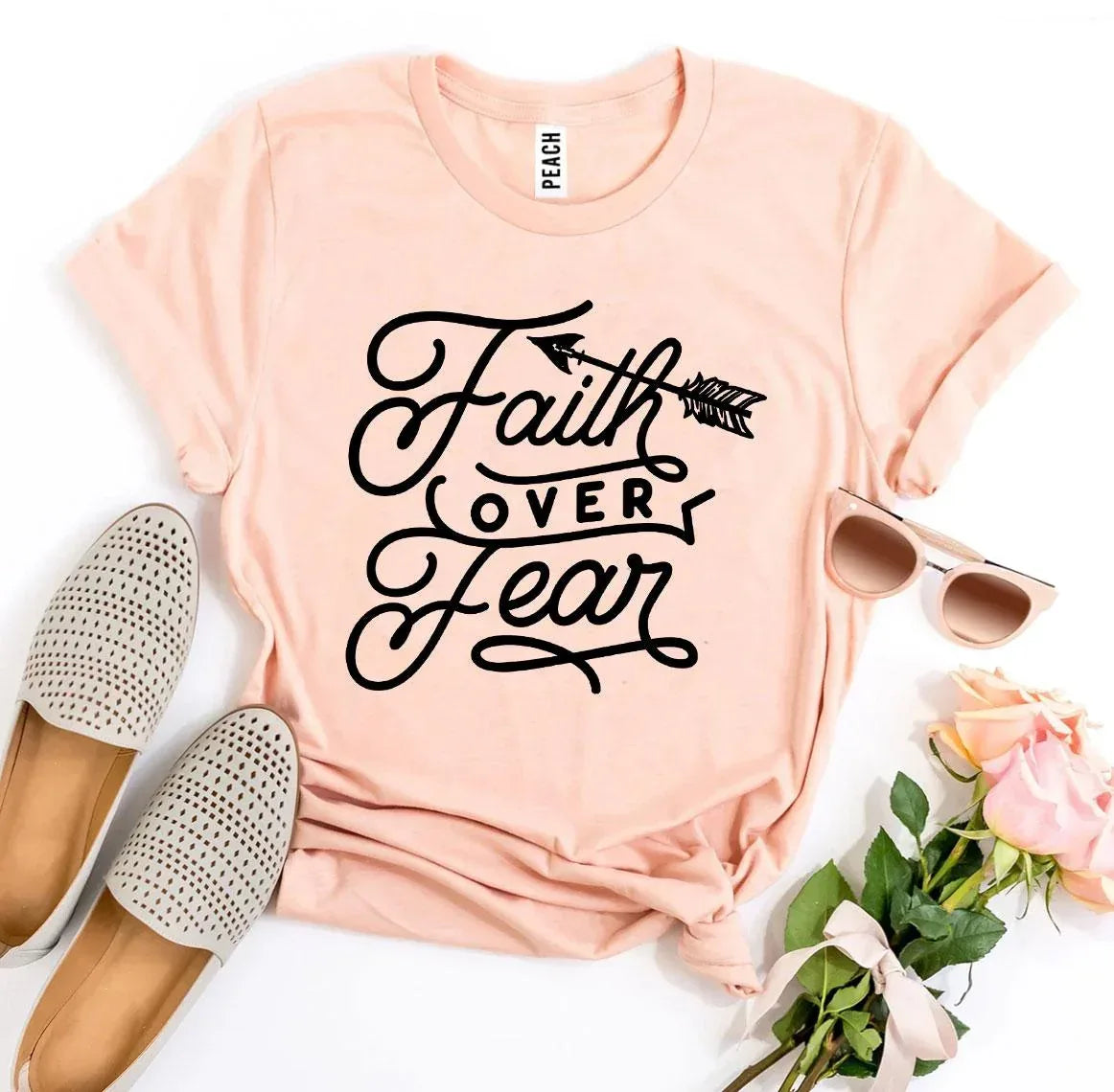 Faith Over Fear T-shirt - Trustymall