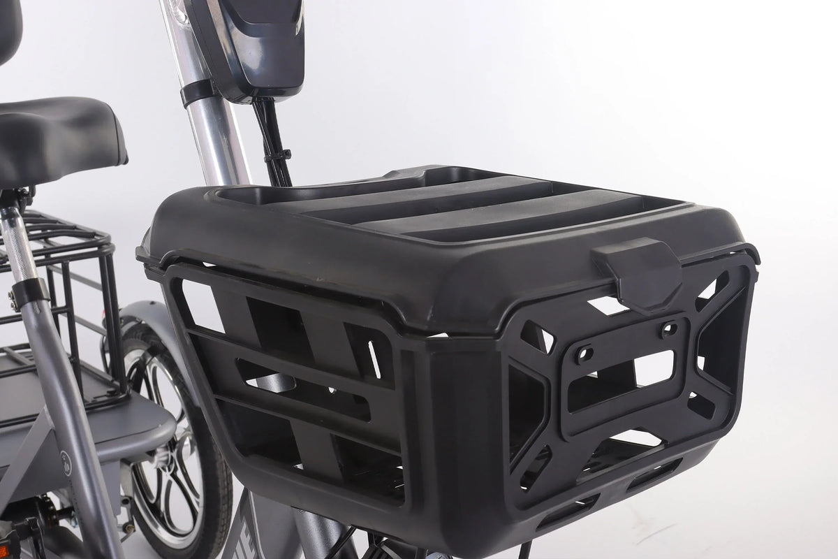 Foldable cargo e-trike 48v 400w 16 inch tire ebike for the elderly - Trustymall