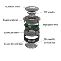 Aluminum alloy hook attached to the mini Bluetooth speaker for hanging on bags or bikes