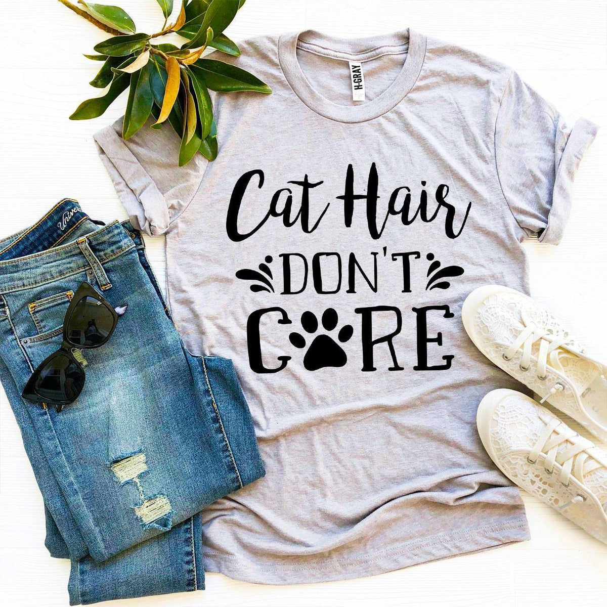 Cat Hair Don’t Care T-shirt - Trustymall
