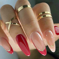 Press On Nails Kit with Glue and gel stickers Reusable Tips