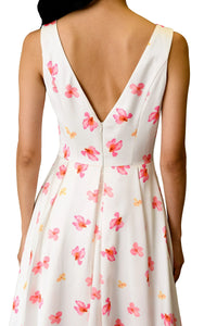 Women's Formal Floral Midi Dress - Trustymall