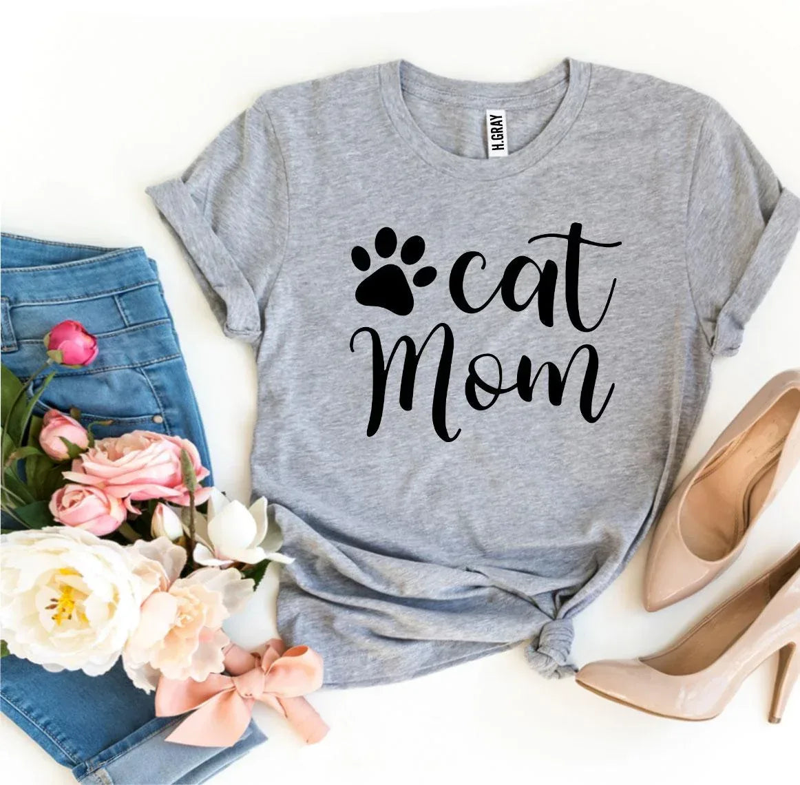Cat Mom T-shirt - Trustymall