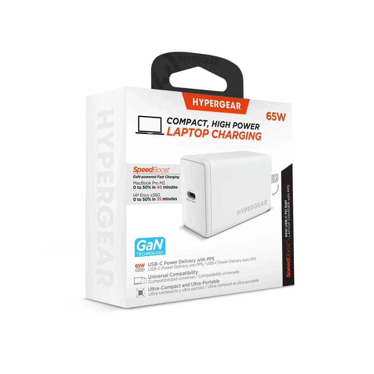 HyperGear SpeedBoost 65W USB-C PD PPS GaN Laptop Charger - Trustymall
