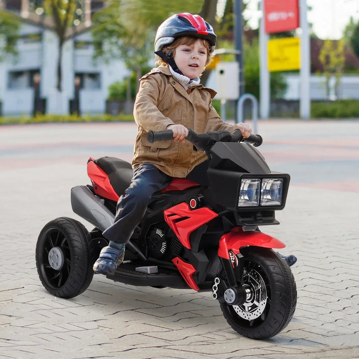 Aosom 6V Battery Power Wheels Motorcycle W/ Music Horn Headlights - Trustymall