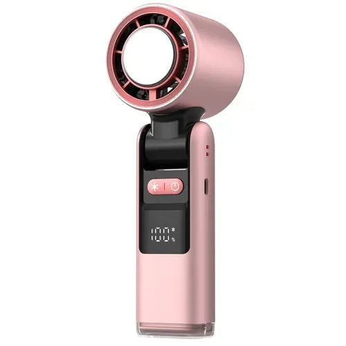 Ice Cool Turbo Mini Fan with Digital Display – USB Rechargeable & - Trustymall