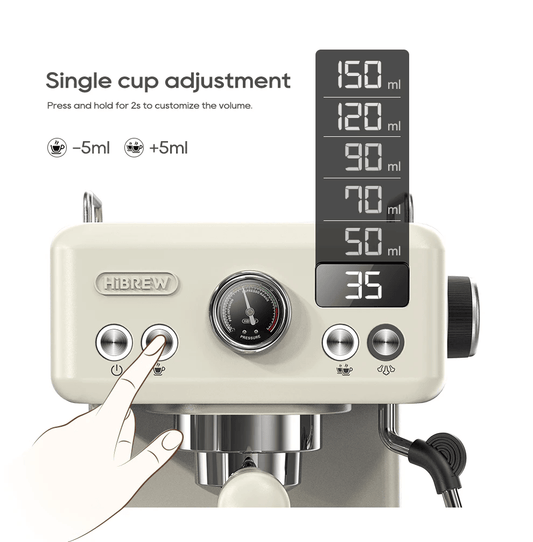 PSH10Plus-WH  20Bar Semi-Automatic Coffee Maker-Cold/Hot Brew with