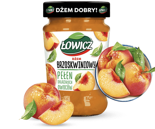 Lowicz Jam Peach (Brzoskwiniowy) 450g