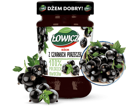 Lowicz Jam Blackcurrant (Czarna Porzeczka) 280g