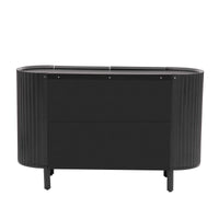 Curved Design Light Luxury Sideboard with Adjustable Shelves,Suitable