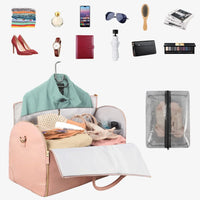 Large Capacity Travel Duffle Bag Women's Handbag Folding Suit Bag Waterproof Clothes Totes - Trustymall