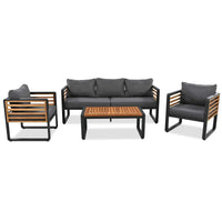 Large Size 4-pieces Outdoor Furniture sofa for 5 Person Conversation