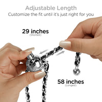 HyperGear TECHcessories Silver Chain with Black Vegan Leather - Trustymall