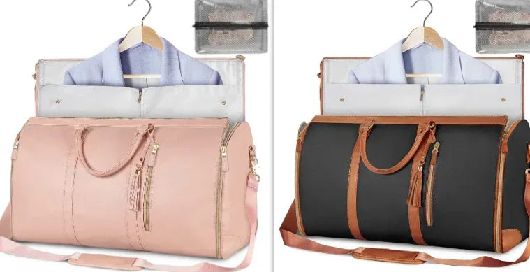Large Capacity Travel Duffle Bag Women's Handbag Folding Suit Bag Waterproof Clothes Totes - Trustymall