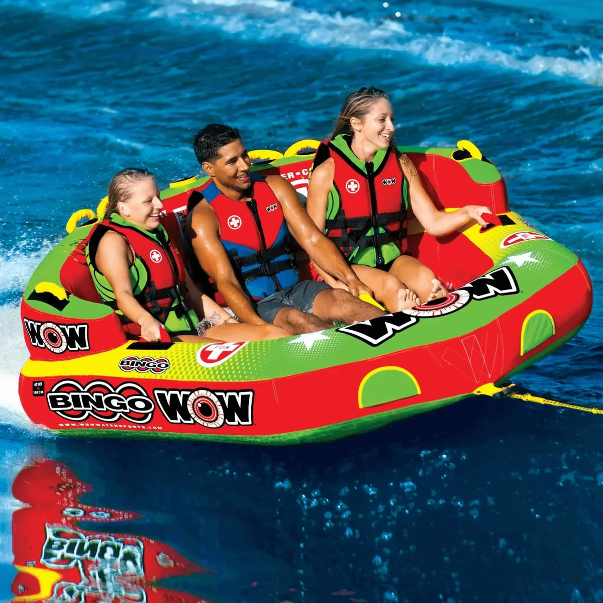 WOW Watersports Bingo 1-3 Person Cockpit Ski Tube w Foam Handles - Trustymall