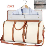 Large Capacity Travel Duffle Bag Women's Handbag Folding Suit Bag Waterproof Clothes Totes - Trustymall