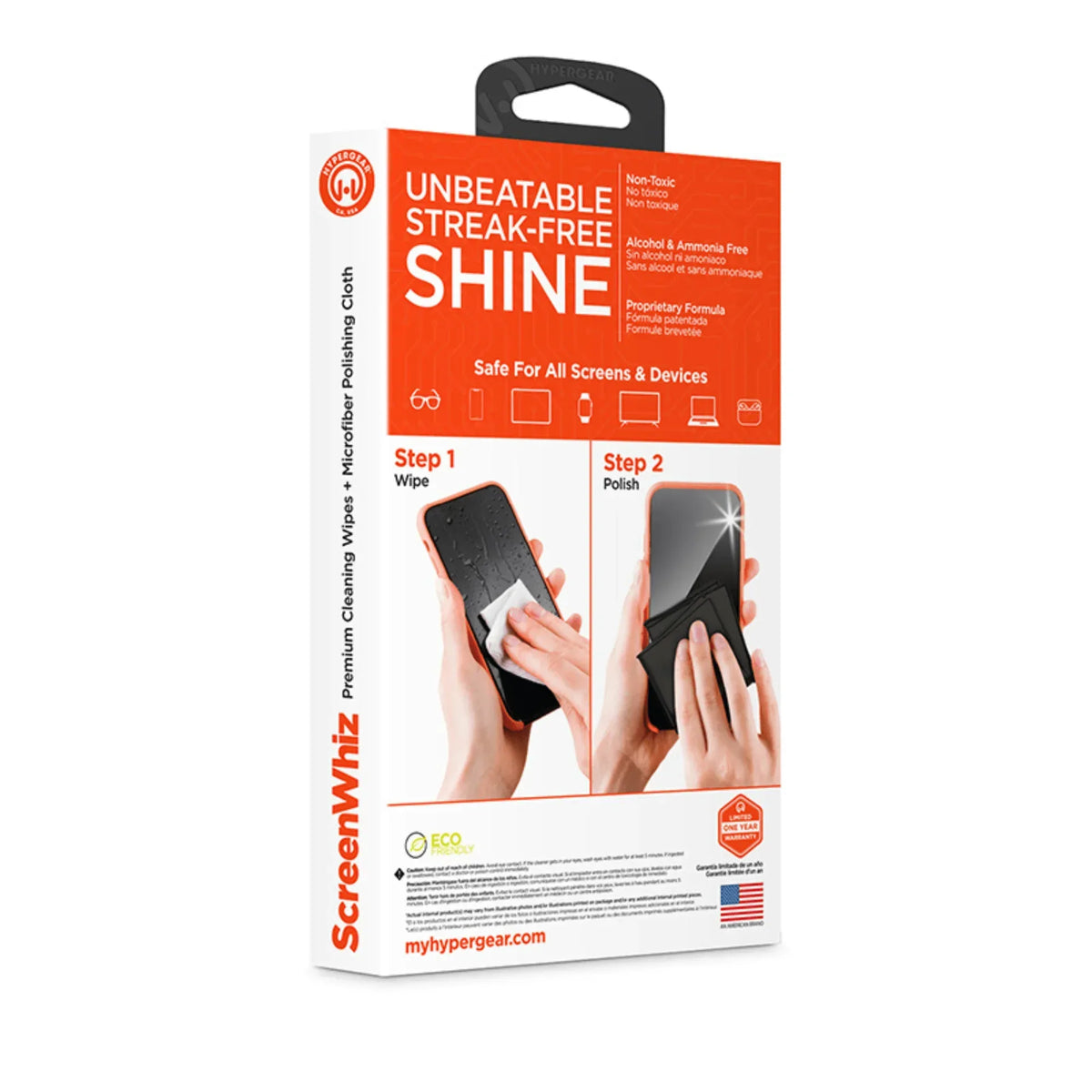 HyperGear ScreenWhiz Screen Cleaning Wipes and Cloth Kit - Trustymall