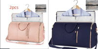 Large Capacity Travel Duffle Bag Women's Handbag Folding Suit Bag Waterproof Clothes Totes - Trustymall