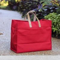 Box Tote Bag Canvas and Leather - Trustymall