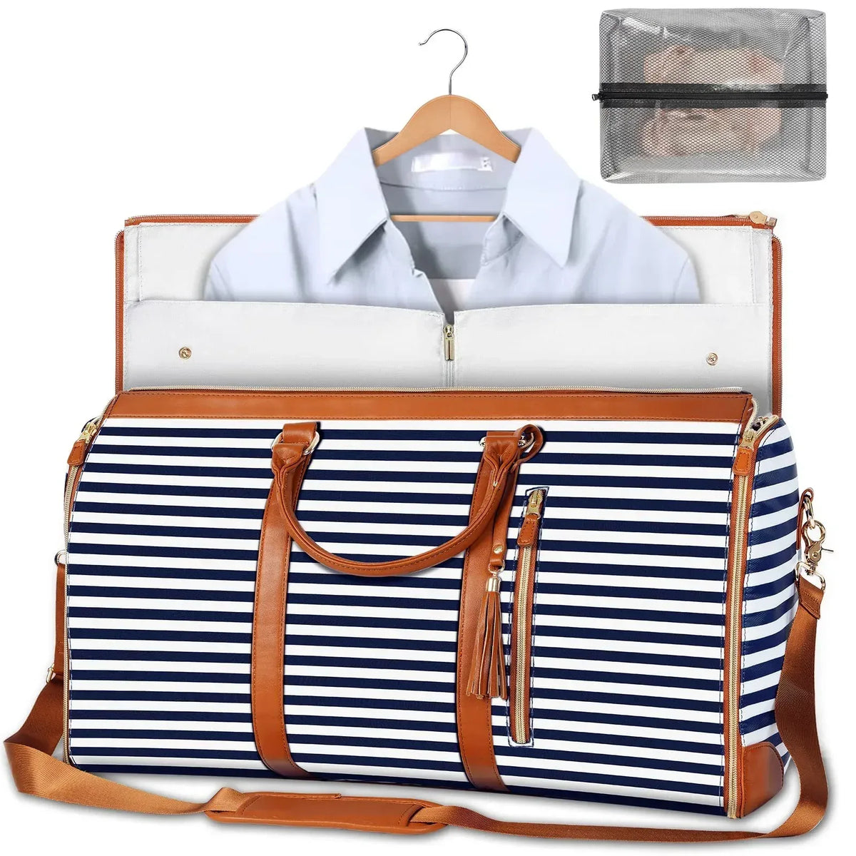 Large Capacity Travel Duffle Bag Women's Handbag Folding Suit Bag Waterproof Clothes Totes - Trustymall