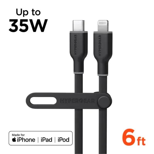 HyperGear Flexi PRO USB-C to Lightning Cable 6ft - Trustymall