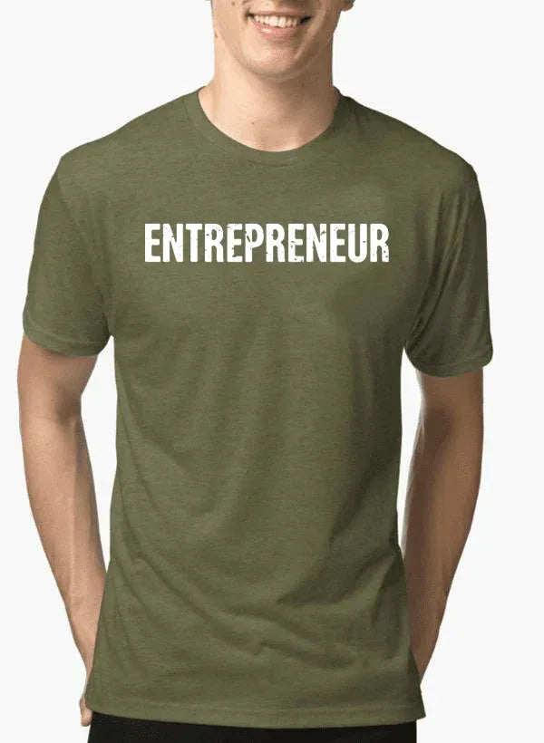 Entrepreneur Half Sleeves Melange T-shirt - Trustymall