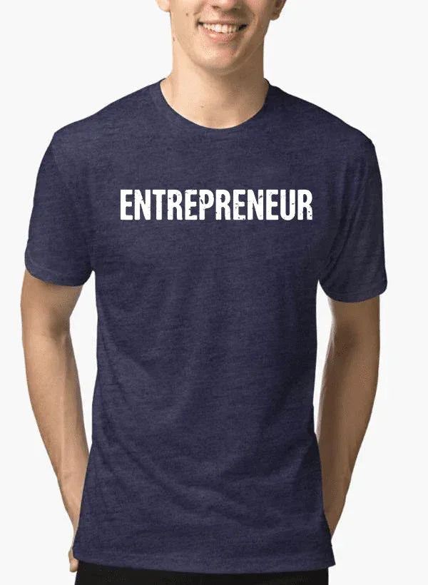Entrepreneur Half Sleeves Melange T-shirt - Trustymall