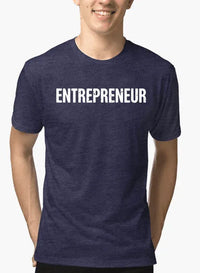 Entrepreneur Half Sleeves Melange T-shirt - Trustymall