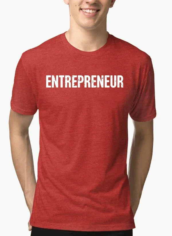 Entrepreneur Half Sleeves Melange T-shirt - Trustymall