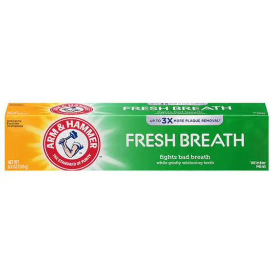 Arm & Hammer Fresh Breath Winter Mint Whitening Toothpaste, 6 Oz