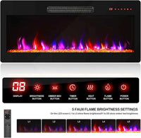 68 Inch TV Stand With 36 Inch Electric Fireplace Heater
