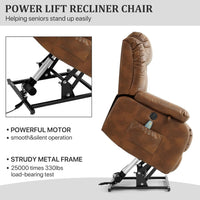 Dual Motor Lift Recliner Chair With Heat And Massage
