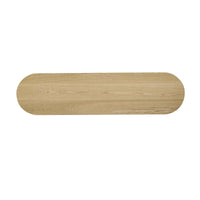 Modern Minimalist Ash Veneer Entryway Table with Streamlined Desktop