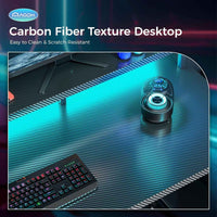 48 Inch LED Gaming Desk With Power Outlet And Shelves