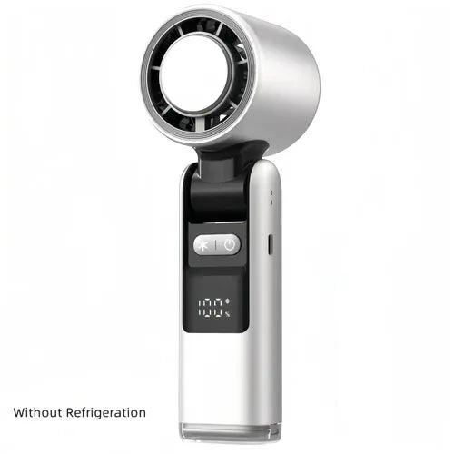 Ice Cool Turbo Mini Fan with Digital Display – USB Rechargeable & - Trustymall
