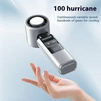 Ice Cool Turbo Mini Fan with Digital Display – USB Rechargeable & - Trustymall