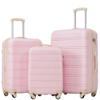 3 Piece Luggage Set Hardside Spinner Suitcase with TSA Lock 20' 24'