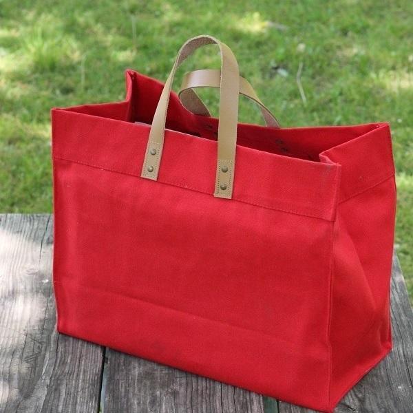 Box Tote Bag Canvas and Leather - Trustymall