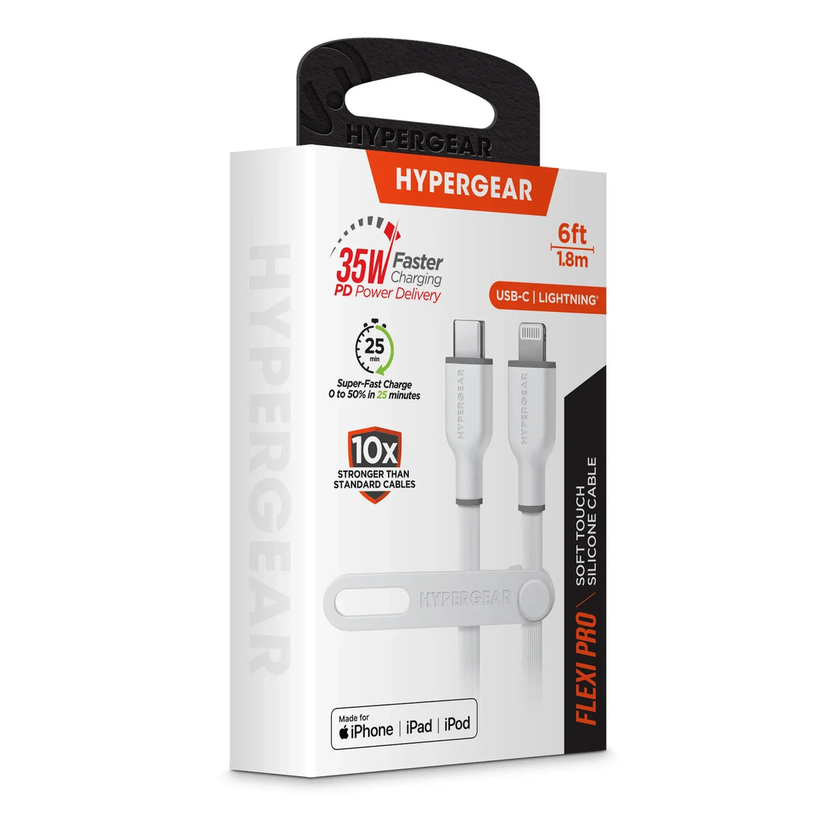 HyperGear Flexi PRO USB-C to Lightning Cable 6ft - Trustymall