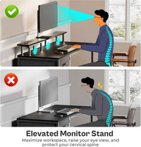 47 Inch Gaming Desk With LED Lights For Home Office