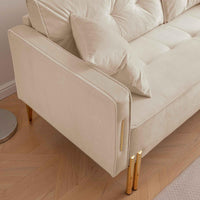 70" Velvet Sofa Couch Luxury Modern Upholstered 3-Seater sofa with 2