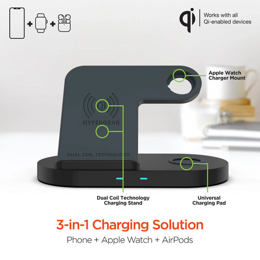 Hypergear 3-in-1 Wireless Charging Dock