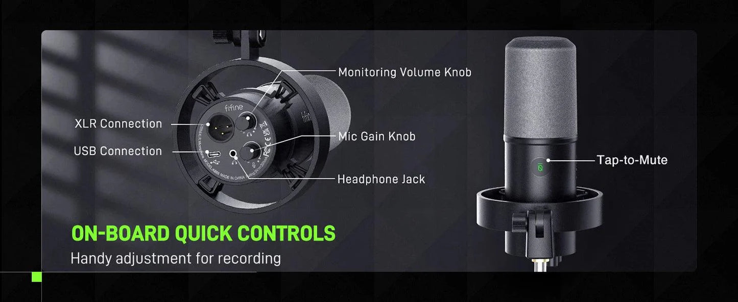 🎤 Elevate Your Voice with FIFINE K688 USB/XLR Dynamic Microphone