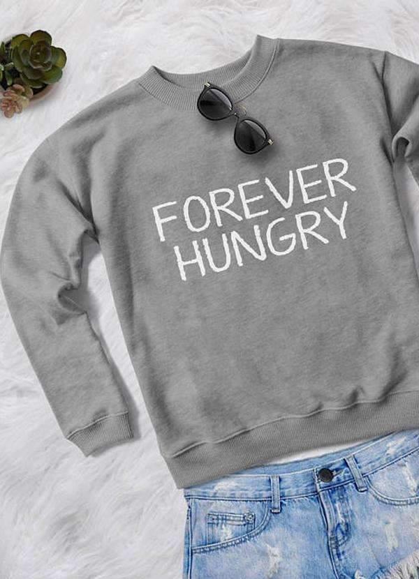 FOREVER HUNGRY WOMEN PRINTED SWEAT SHIRT - Trustymall