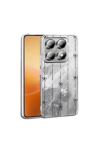 Gray Xiaomi Mi 14T Pro case displaying modern MEP pattern on the back.