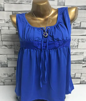 Plus Size Solid Color Sleeveless Top for Women