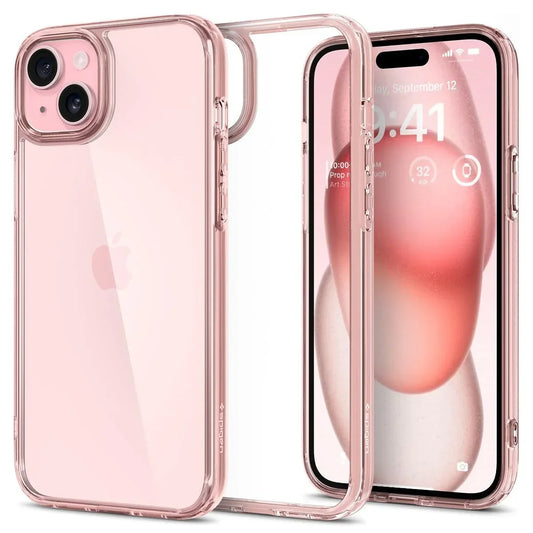 Back Cover Case Compatible with iPhone 15 (Rose Crystal)